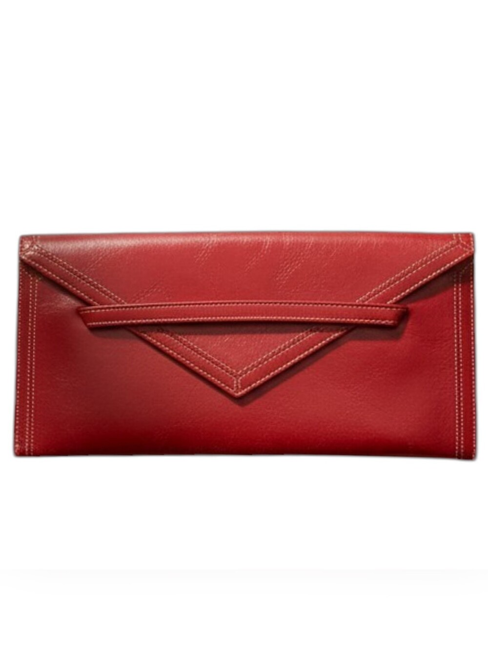 Pre-loved Tusk Leather Envelope Clutch